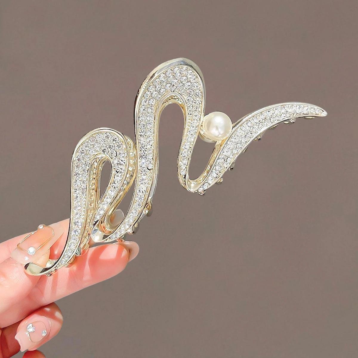 

Розкішна велика металева шпилька-краб для волосся, незвичайні шпильки, панк, кристалічні краби для волосся, шпильки-барети, вінтажні затискачі-крокодили, жіночі аксесуари для волосся