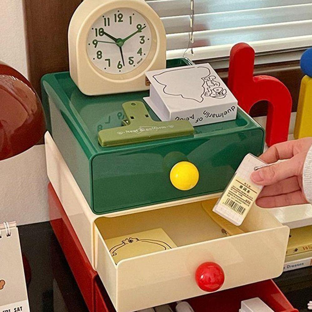 Large Capacity Desk Organizer Box Stackable Desktop Storage Boxes Drawer  Home Office