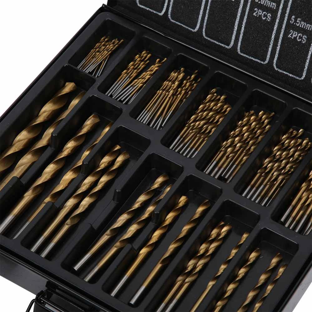 99-teiliges 135° Spitzenwinkel Spiralbohrer-Set HighSpeed Steel HSS Bohrer Gehärtetes Metall