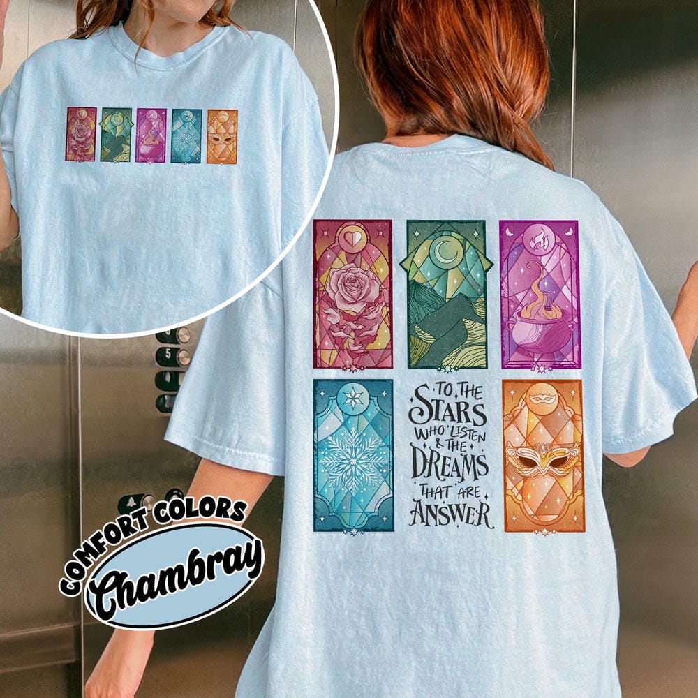 Women Casual Acotar Book Inspired Comfot Unisex Tee Gift for SJM Fan Fantasy Night Court Velaris Funny Outfit Tee Streetwear