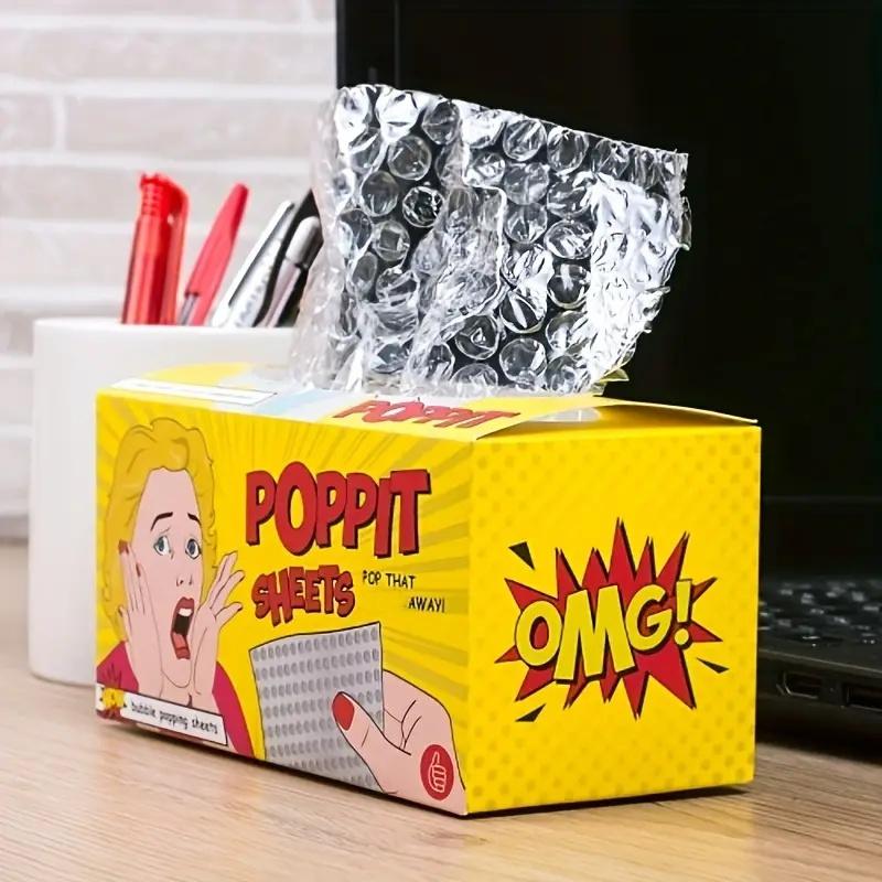 Mini Popping Sensation Tissue Box Bubble Film Squeeze Toys for Adult Soft Pinch Office and Party Desk Fun Games Holiday Gift