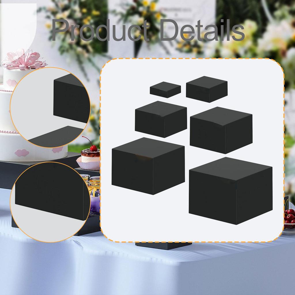 Acrylic Cube Buffet Display Stand Space Saving Food Riser for Buffet Presentation Retail Showcase and Event Setup