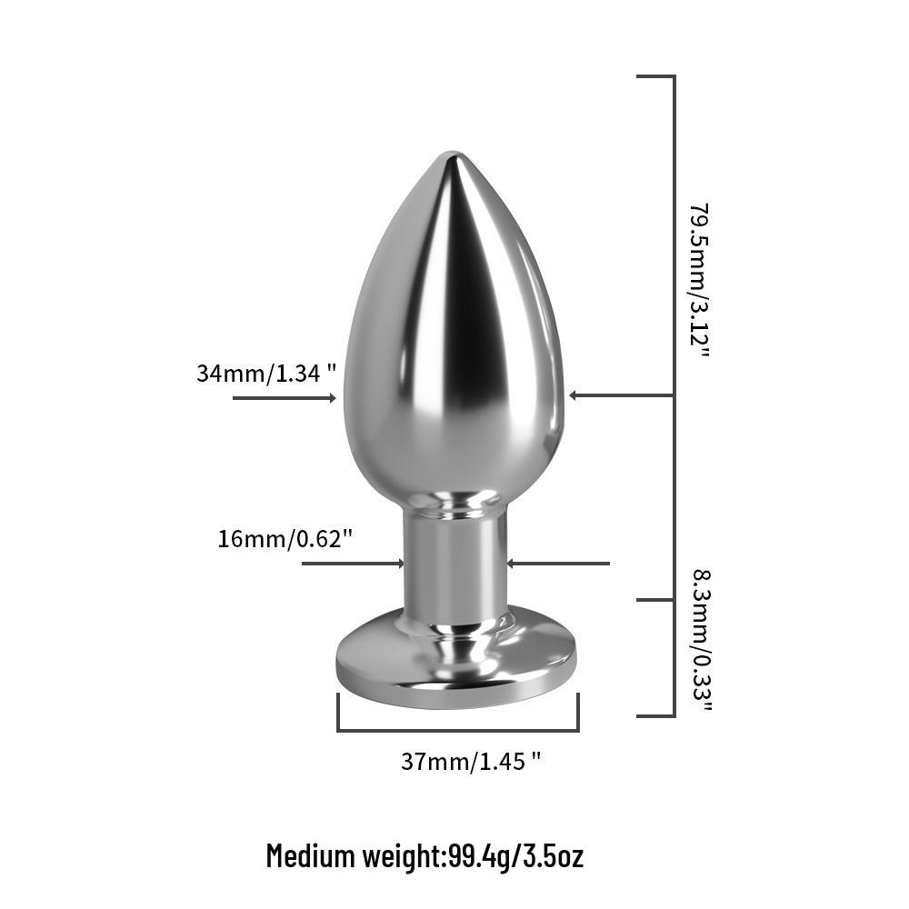 Wireless Remote Control Metal Vibration Butt Plug for Long-term Wear & Outdoor Fun