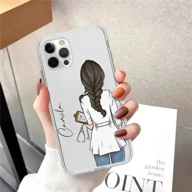 

Чехол для телефона Nurse Medical Medicine Health Heart Clear для iPhone 16 15 14 13 12 11 Pro Max 13Mini SE3 7 8 Plus, защитные чехлы For iPhone 13 алый