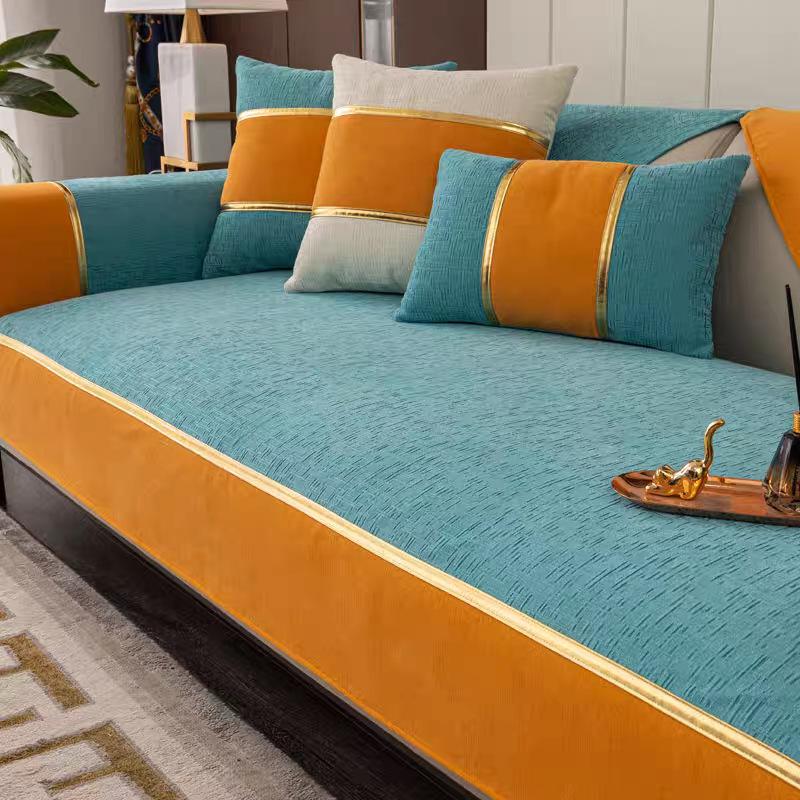 Chenille Stitching Light Luxury Style Sofa Cushion Simple Modern Fashion Sofa Towel