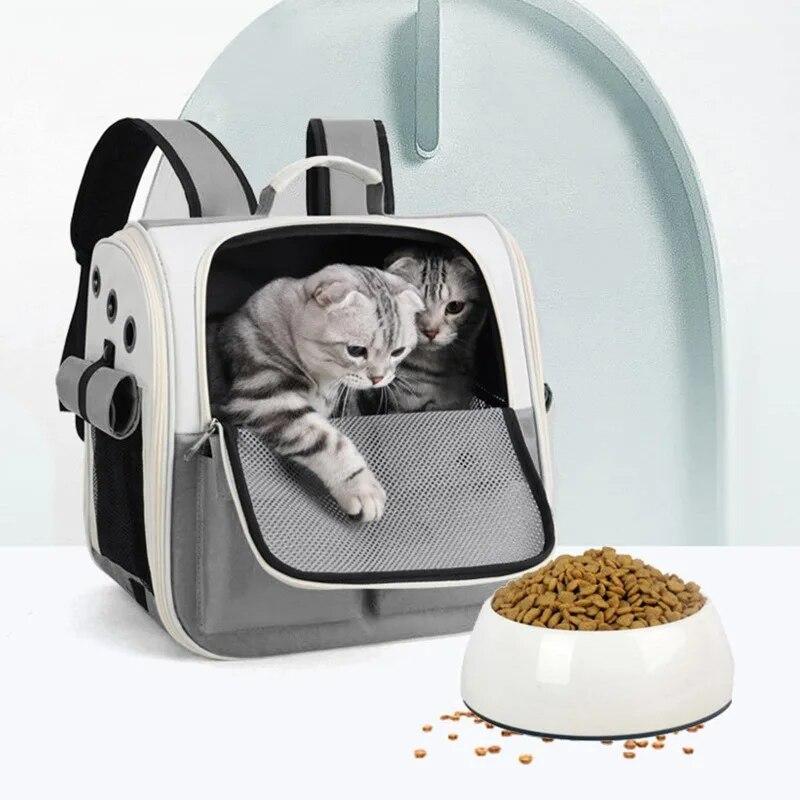 

Рюкзак-переноска для кошек и собак, портативный дышащий рюкзак, сумка для переноски домашних животных, подходит для щенков и мелких животных весом до 6 кг для путешествий, походов