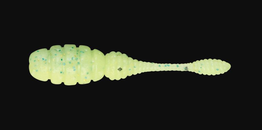 Jackall Soft Lure Good Meal Pintail 1.5 Inches Hot Lime Glow Chart (4853)