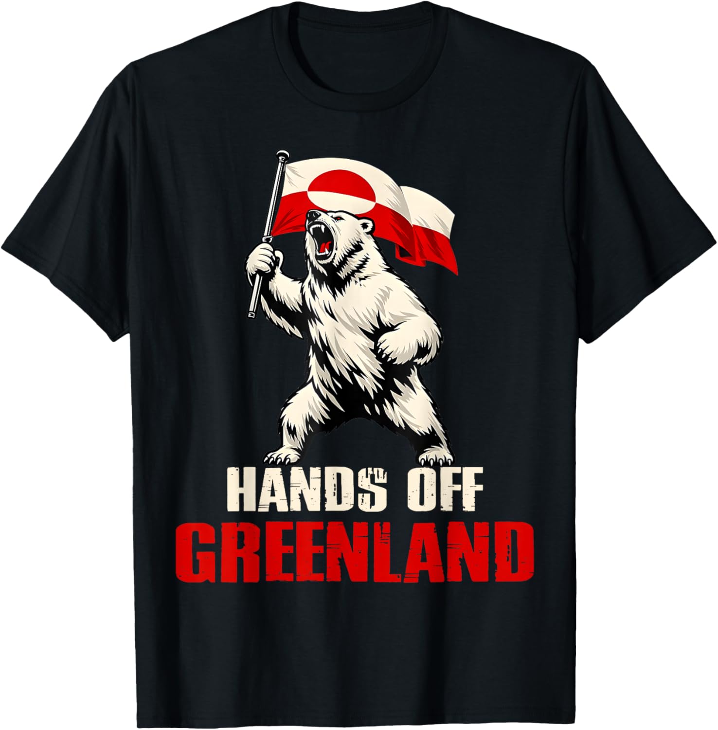 Hands Off Greenland Flag Bear Support Greenland T-Shirt T-Shirt S разноцветный