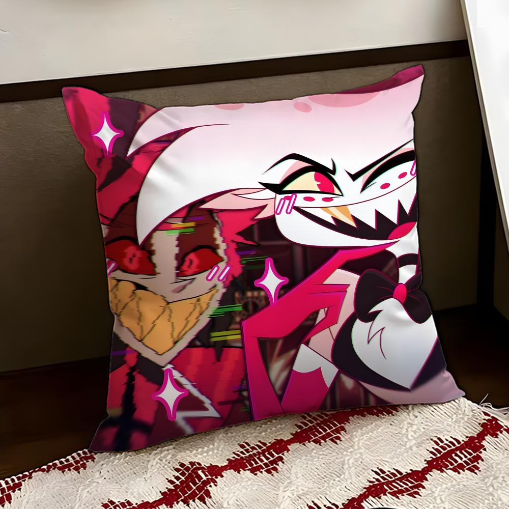 HHazbin HHotel Anime Cushion Cover Reversible Soft Durable Pillow Cover Home Car MultiScene Use for Daily Comfort