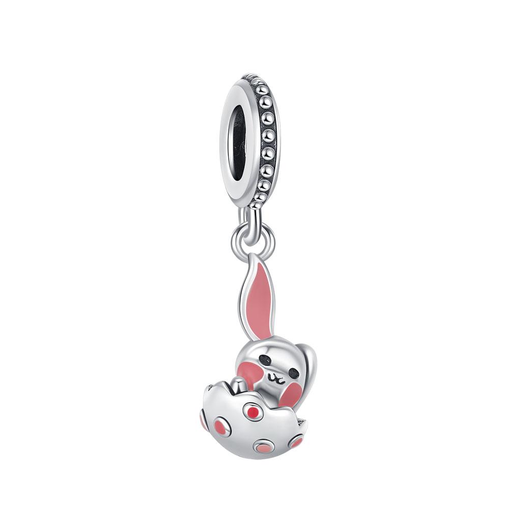 New 925 Silver Cute Cat Dog Charm Heart Pendant Beads Fit Bracelet DIY Women Jewelry Fine Gift