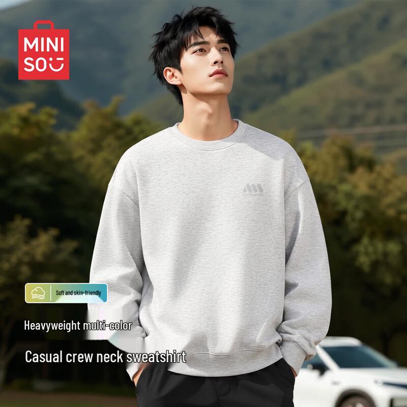 MINISO Men's Relaxed Fit Crewneck Sweatshirt