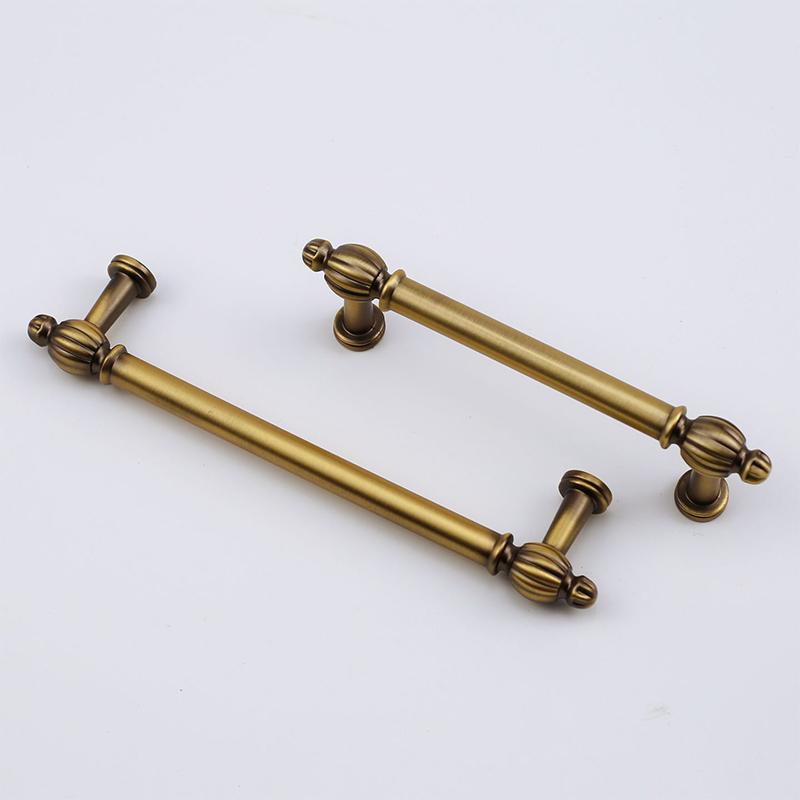 French-Style Vintage Brass Handles For Wardrobe Doors Drawers Cabinets Shoe Cabinets And Furniture In Antique Bronze Color