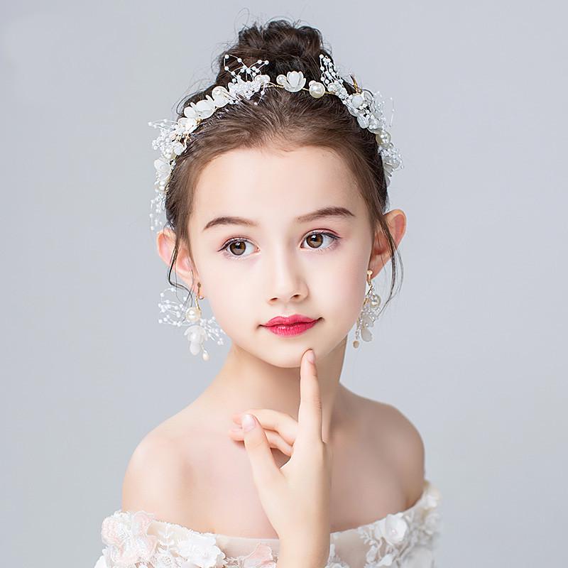Korean Style Floral Wreath Headband for Girls - Forest Performance Crown Accessory