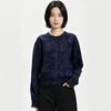 Autumn New Product Fashion Retro Jacquard Pattern Twist Music Short Knitted Cardigan