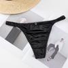 Thin Belt Bow Underwear For Women Girl Sports Panties Thong Low Waist Seamless Soft Satin Briefs Female Lingerie