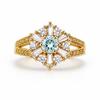 Elegant Temperament Snowflake Ring: Copper Inlaid Zircon Diamond Wedding Party Accessory
