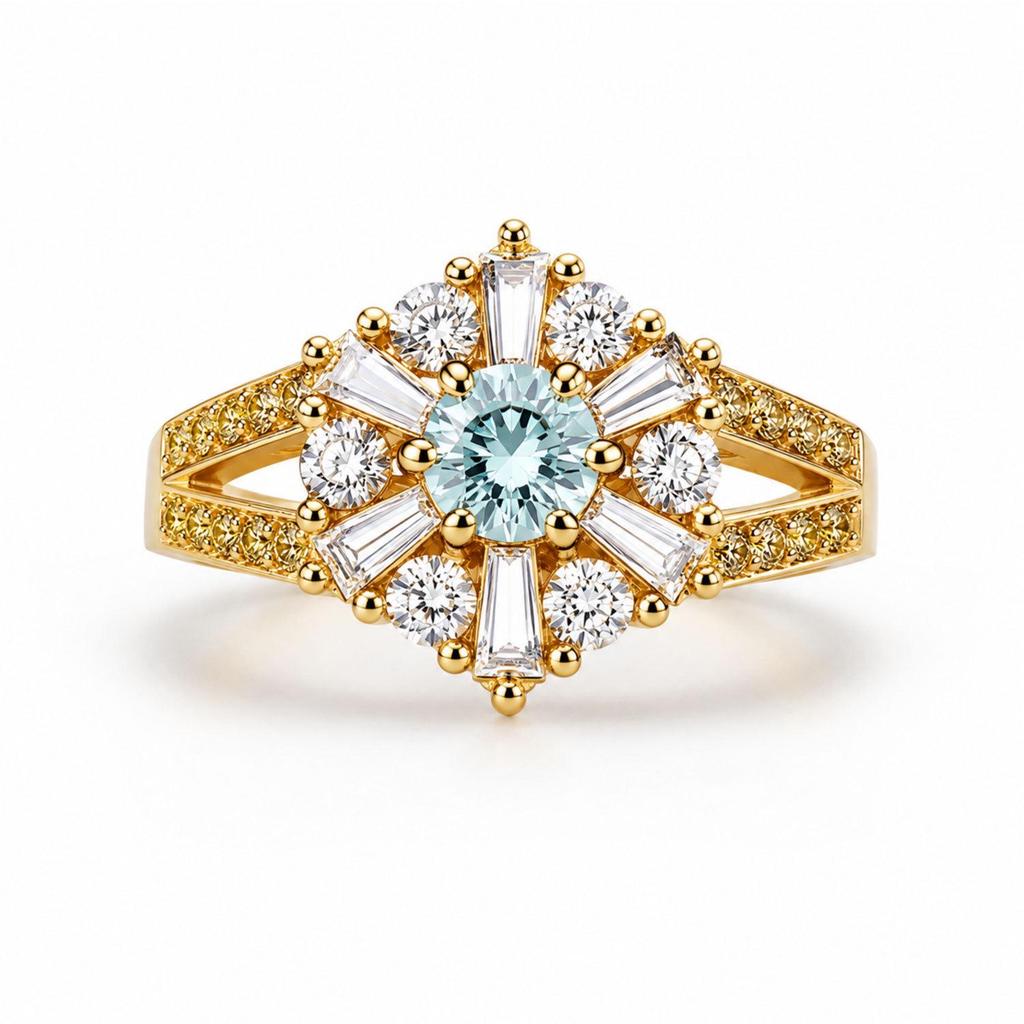 Elegant Temperament Snowflake Ring: Copper Inlaid Zircon Diamond Wedding Party Accessory