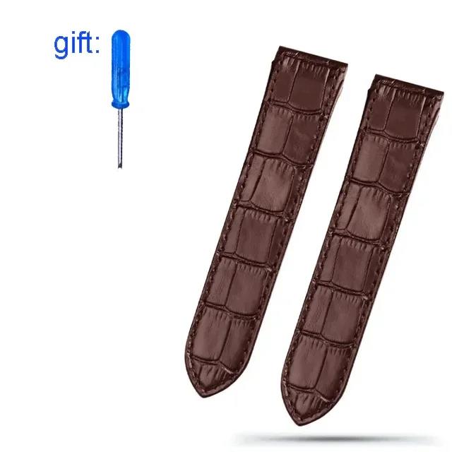 20mm 23mm High Quality Leather Watch Strap Suitable for Cartier Santos Strap Santos 100 Men's and Women's Folding Buckle2028