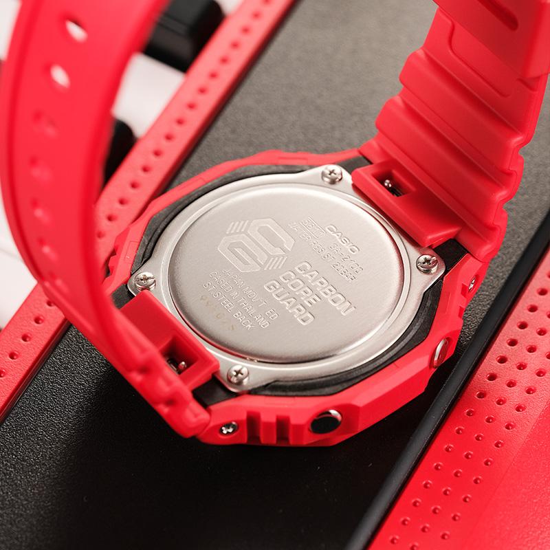 Casio G-Shock Youth Series Waterproof Sports Quartz Watch Resin Strap Men Watches Red GA-2100-4APR