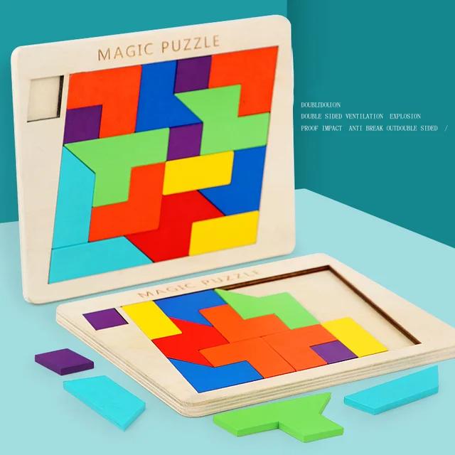 Šestihranné mimozemské šachy Tangram Puzzle Brainstorming 11dílné blokové puzzle Puzzle Klasické puzzle dětské hračky