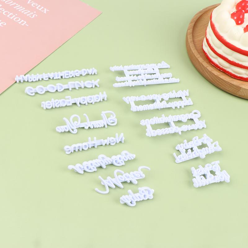 Diy Alphabet Letter Cake Mold Blessing Cookie Biscuit Stamp Embosser Cutter Fondant Cake Decoration Tool Biscuits Baking Tool