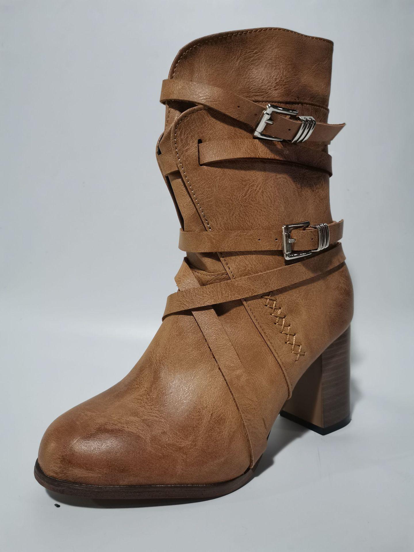 

Дизайнерская винтажная зимняя женская обувь, ботинки на платформе до середины голени, высокие каблуки, женские ботинки, ботинки из искусственной кожи для женщин, готические ботинки 41 хаки