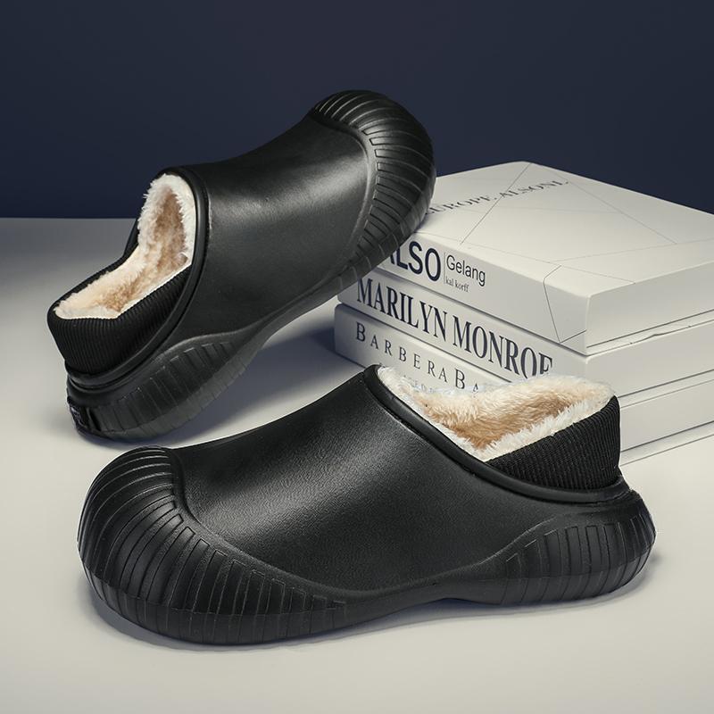 Winter New Women Cotton Slippers Home Use Versatile Autumn Winter Couple Warm Head Packed Thick Bottom Men's Cotton Shoes