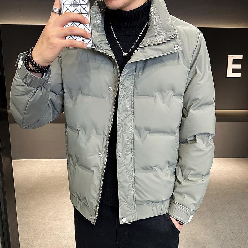 New Down Jacket Men's Winter Trendy Brand Stand-up Collar Thickened Warm White Duck Down Coat Short Casual Sports Jacket Men