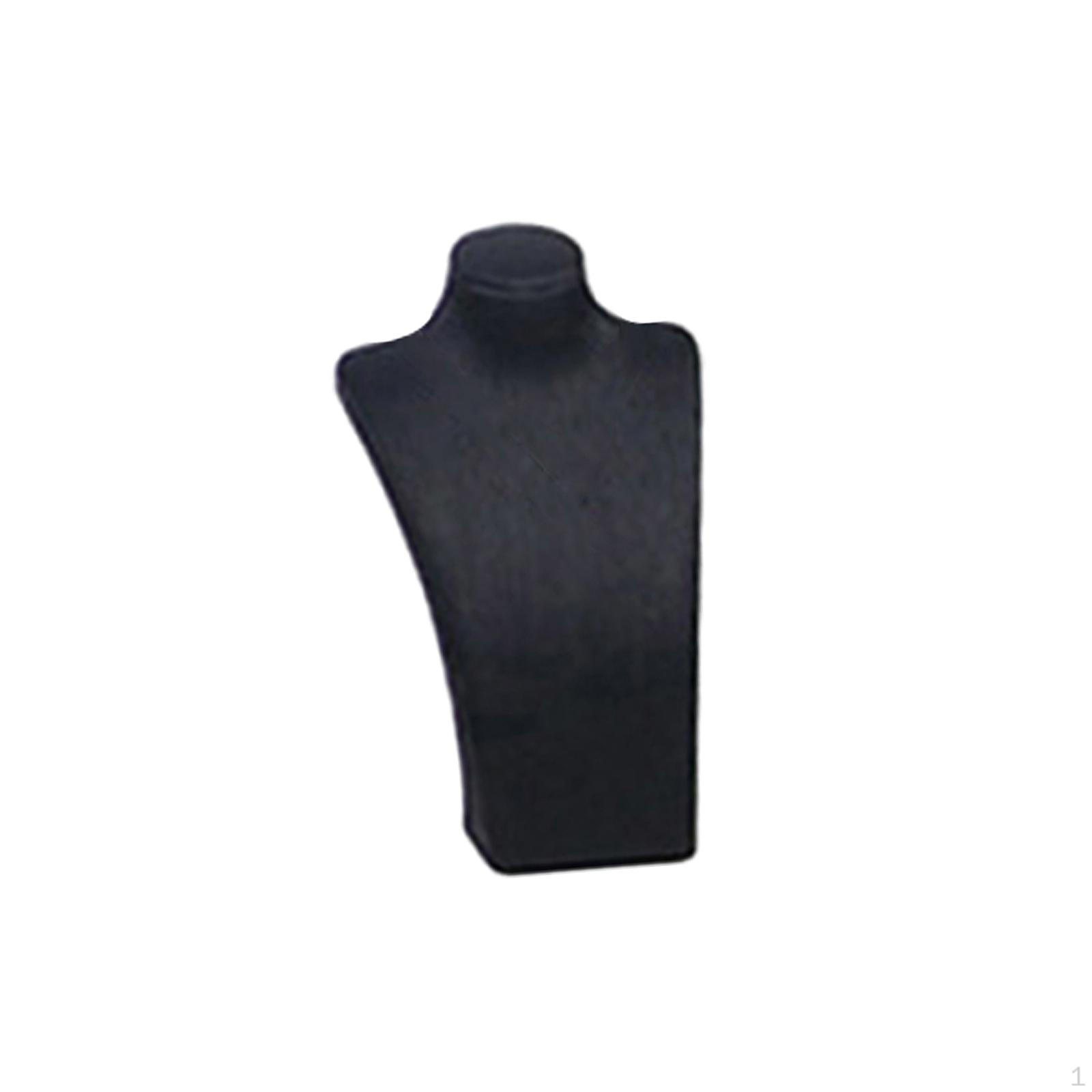 

Elegant Necklace Stand, PU Leather Jewelry Display Retro Mannequin Bust, Tabletop Storage 8cmx4.5cmx14cm чёрный