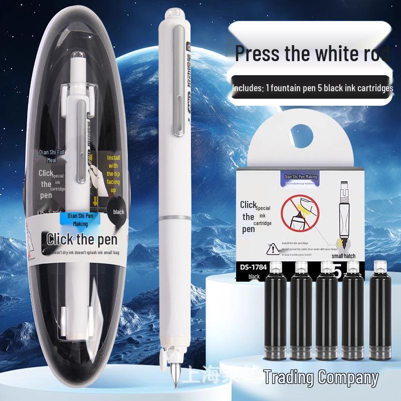 Dotstone Plnicí pero Time Capsule pro studenty - DS-784, Vyměnitelná inkoustová náplň, Začátečnická kaligrafie, Malý dveřní lis.