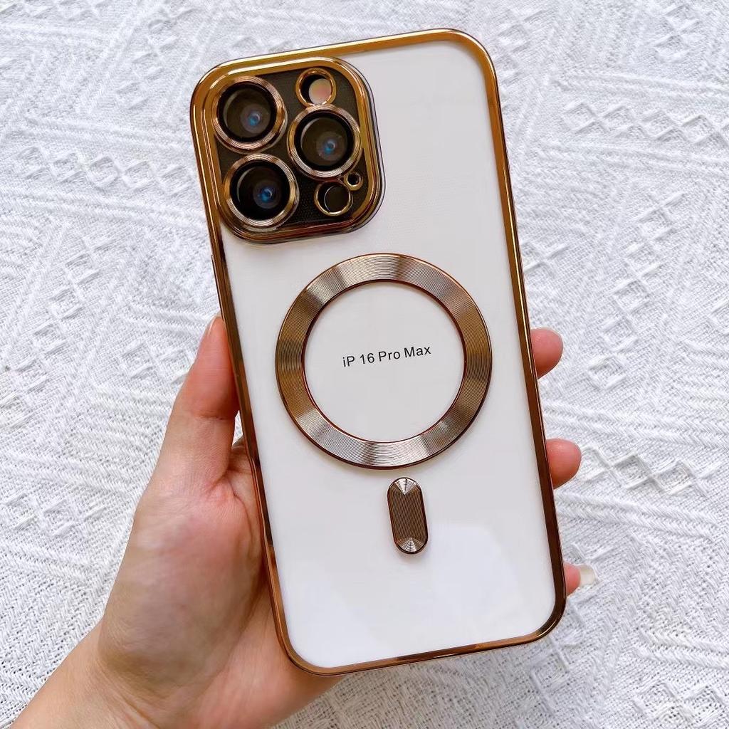 IPhone16 Electroplated CD Pattern 15 Mobile Phone Case with Tail Apple Magsafe Magnetic 12proma Soft Case Suitable