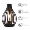 Vase Shaped Candle Holder Table Battery Powered Lamp 9.5''High Cordless Lamp with LED Light Decorative Indoor Home Decor