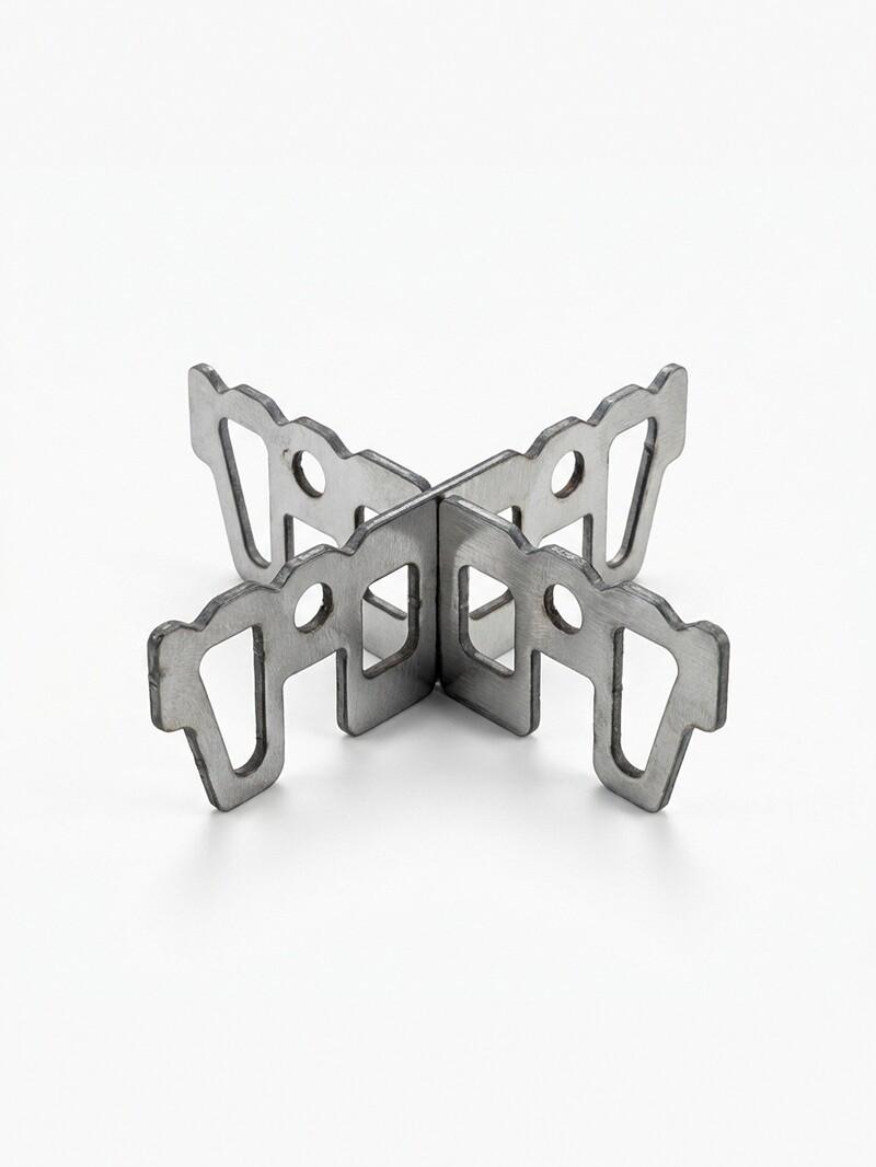 Portable Stainless Steel Folding Alcohol Stove Stand, Lightweight Non-Magnetic Steel for Camping. 95x29mm