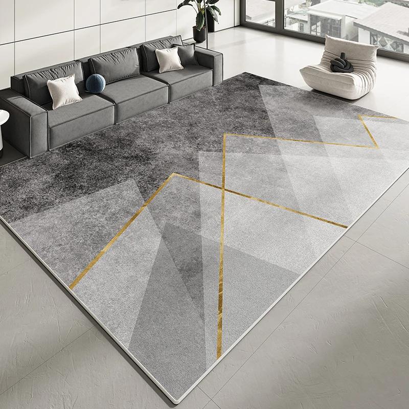VIKAMA Modern Minimalist Living Room Carpet, Sofa Coffee Table Easy-to-Care Floor Mat, Bedroom Cloakroom Carpet, Home Decoration