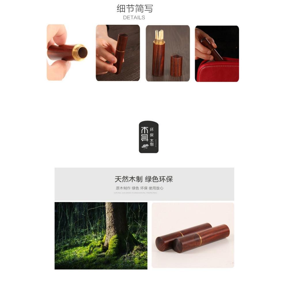 1ks Přenosný držák na párátka Dřevěná kreativní krabička na párátka Držák na párátka