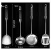 Ebony & Stainless Steel Kitchen Utensil Set with Spatula and Ladle
