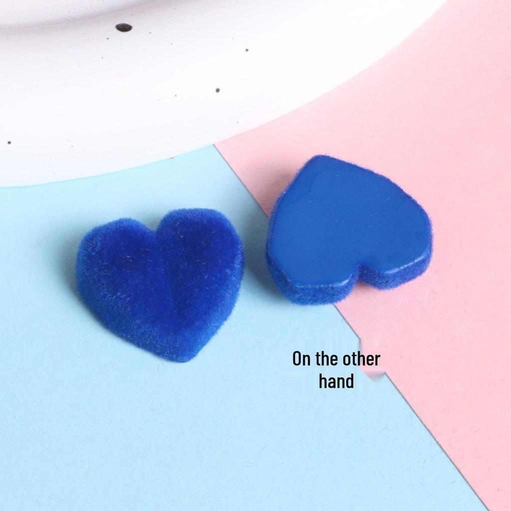 Korean Style 19mm Plush Heart Flocking Hair Clip, Phone Case, Crocs Accessories & Ornaments