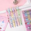 Random Style 12Pcs Sanrio Cute Family Straight Bar Neutral Pen Fountain Pen High-value Gift Pen Stationery Black Ink