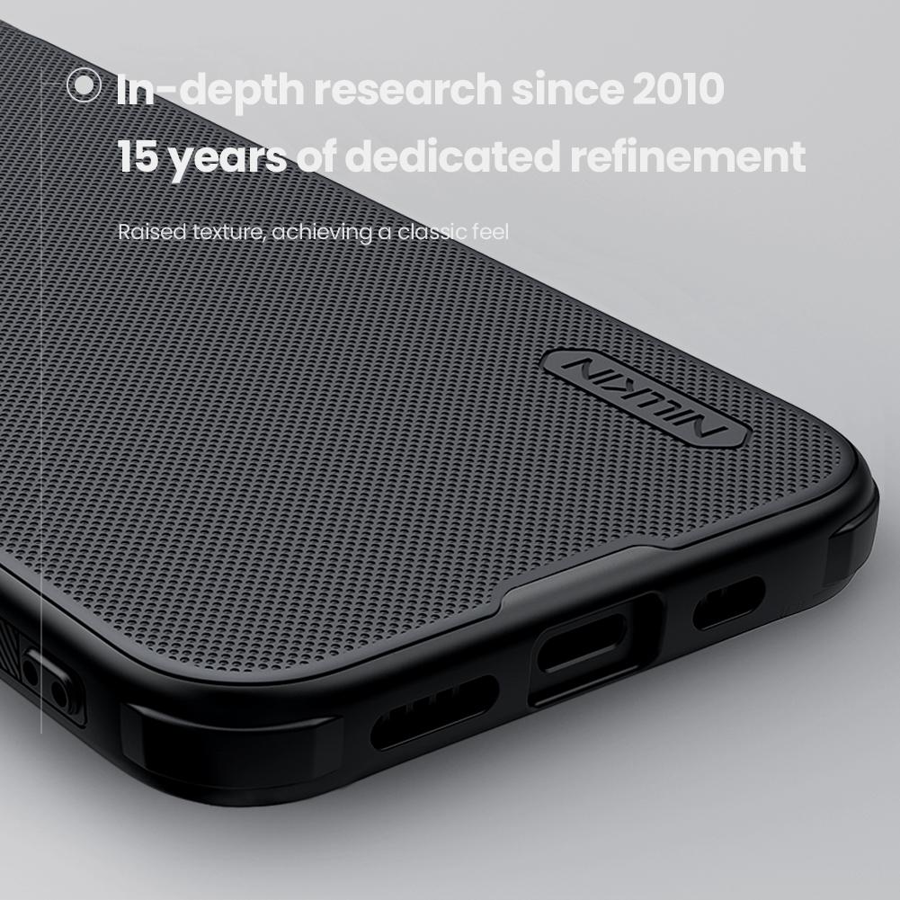 Für iPhone 16e Telefonhülle Nillkin Super Frosted Shield Pro Harte PC + TPU-Schale Stoßfeste Rückseite