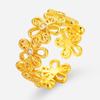 Elegant Zirconia Flower Open Ring: Niche Design, High-End Feel