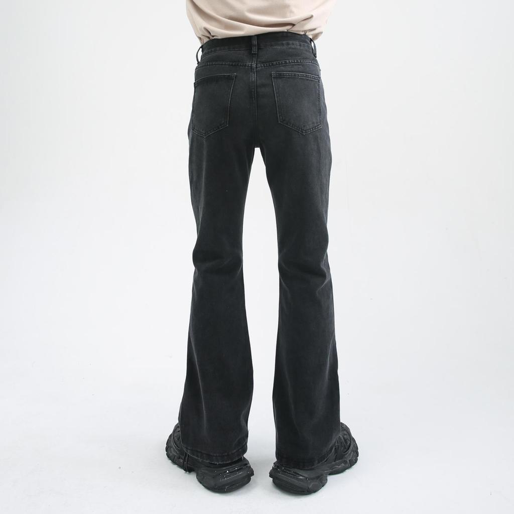 Men's Jeans Japan Korea Style Streetwear Vintage High Street Hip Hop Casual Flare Denim Jeans Pant Men Denim Trousers