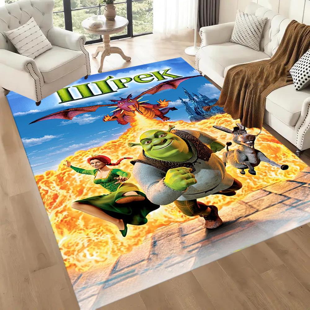Shrek's Epic Adventures Square Rugs Are a Great Choice for Living Rooms, Bedrooms, Home Décor, and As Gifts.