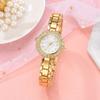 Ladies Bracelet Watch Rhinestone Quartz Analog Watch Sparkling Round Dial Wristwatch for Women Daily Party Date Wear