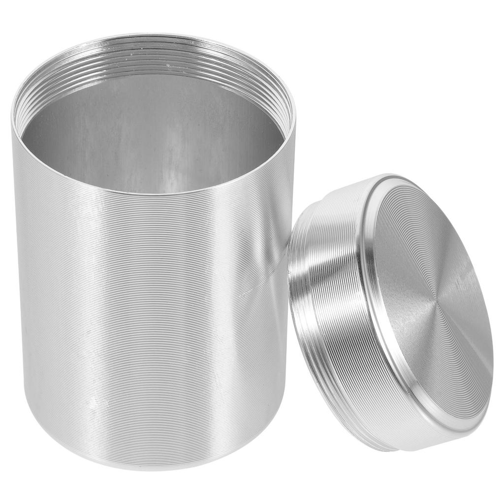 Tea Canister Titanium Alloy Compact Portable Sealed Tea Storage Container Uv Protection Metal Jar Multi-Use Food Storage