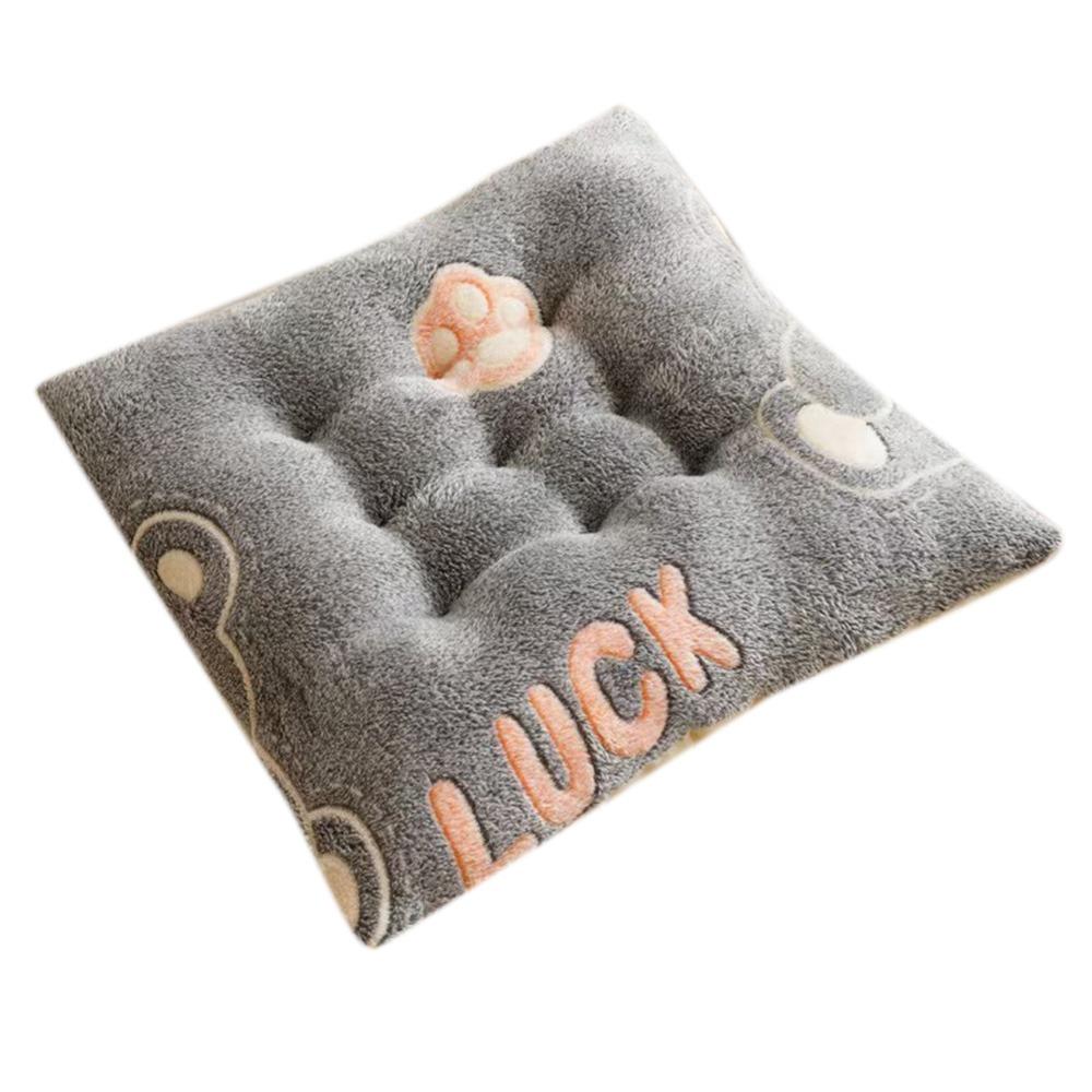 Plush Seat Cushion Square Stool Cushion Cute Back Cushion  for Home&Office