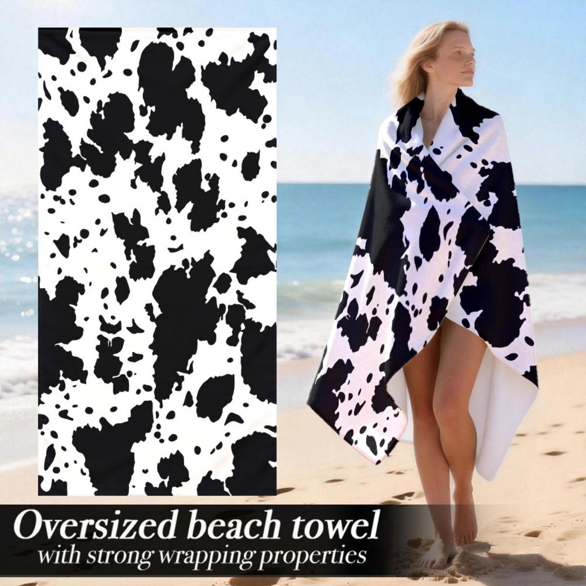 

Plush Absorbent Soft Extra Large Luxury Oversized Beach Towel | Strong Wrapping Properties, Microfiber Polyester, Modern, Fabric W30*H60(CM)
