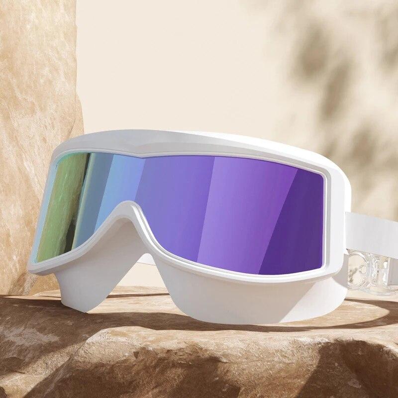 

Противотуманные очки для плавания, модные красочные гальванические очки для плавания, защита от ультрафиолета, водонепроницаемые очки для плавания, очки для дайвинга White-Colorful