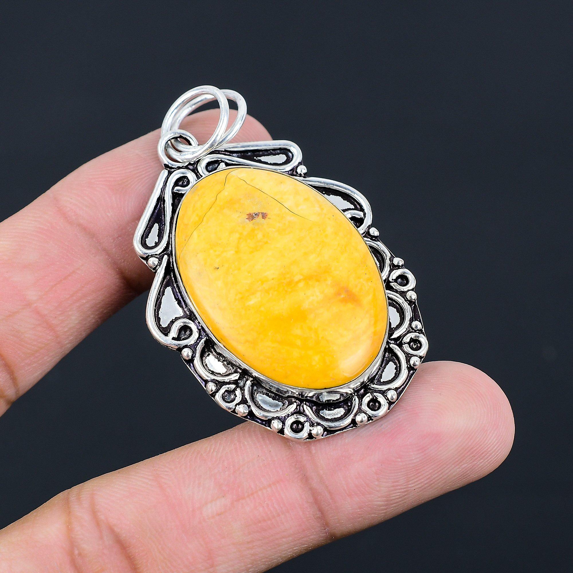 Mookaite Gemstone Handcrafted Handmade Bezel New Pendant Jewelry Sterling Silver