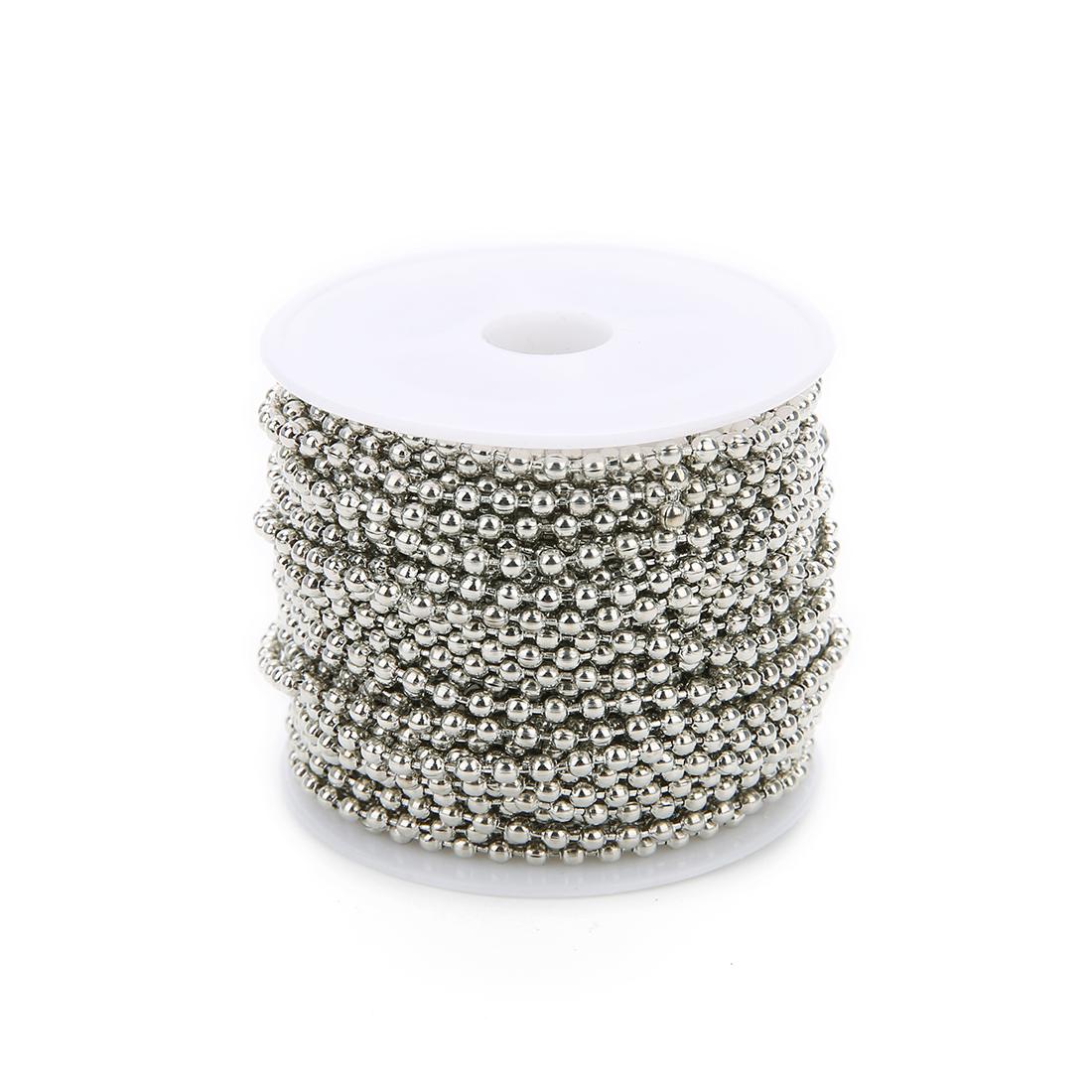 

10yards/roll 1.5/2/2.4mm Metal Iron Ball Beads Chains Link Chains For DIY Jewelry Making Necklace Bracelet Accessories Wholesale 1.5mm
