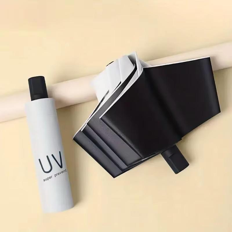 

Дорожный зонт Ветрозащитный складной зонт от дождя, Компактный зонт для автомобиля, Легкий зонт от солнца с УФ-защитой для мужчин и белый